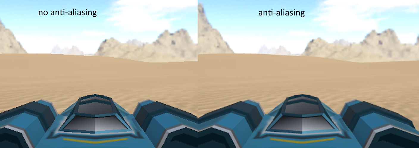 comparison of anti-aliasing